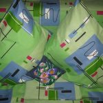 السرير الأخضر مجموعة من كاليكو