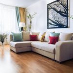 الستائر الفيروز الذهبي والمنسوجات