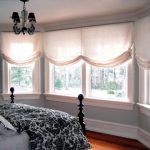 الستائر الرومانية فرملس لنافذة غرفة نوم ضخمة