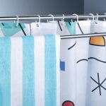 قضيب ستارة معدنية مزدوجة للحمام