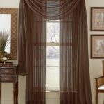 ستائر شفافة بنية