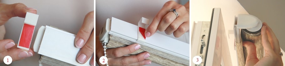 إجراء التثبيت للستائر الدوارة على الأقواس