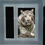 الستائر غير عادية مع نمط النمر