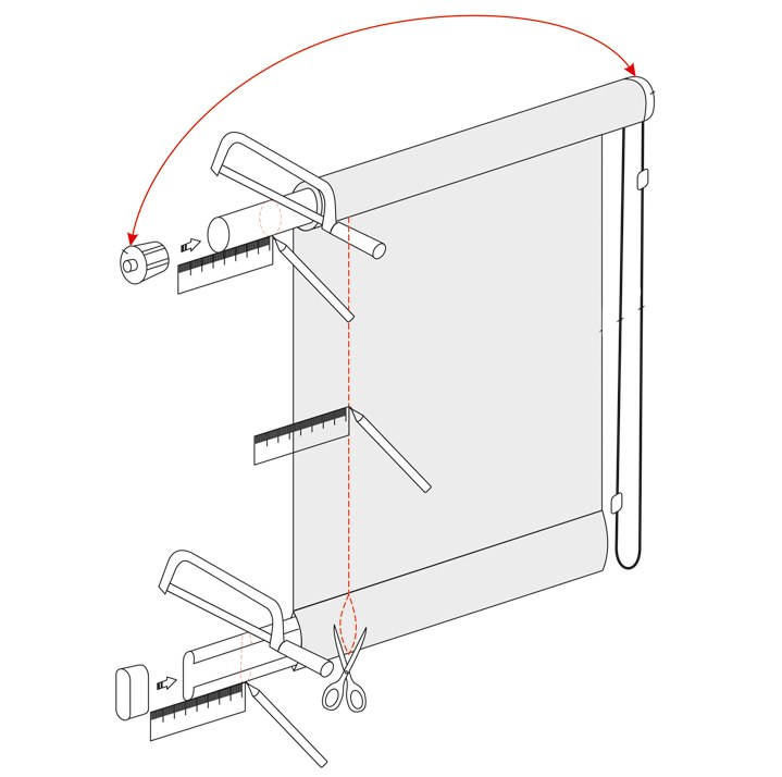 مخطط تقليم الستار لعرض النافذة