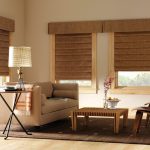 الستائر الرومانية البني الكثيفة كاملة مع امبريكين