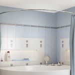 كورنيش الاستحمام نصف دائري