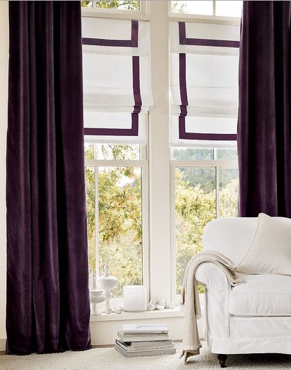 الستائر الرومانية مع الستائر