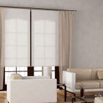 مزيج من الستائر الدوارة مع الستائر على التوالي