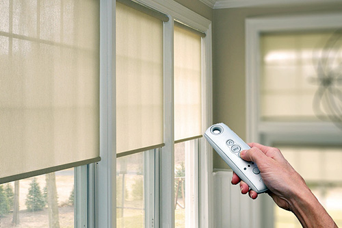 نظام الستائر مع التحكم الكهربائي