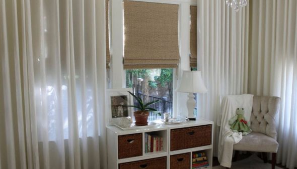 الستائر مع تول