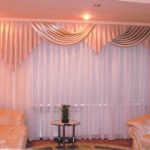 ستارة بيضاء أنيقة لغرفة المعيشة