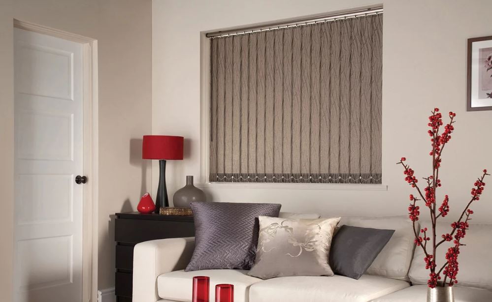 نافذة زخرفة غرفة المعيشة الستائر النسيج العمودي