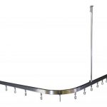 زاوية ستارة السكك الحديدية جوفاء مع السنانير للستائر